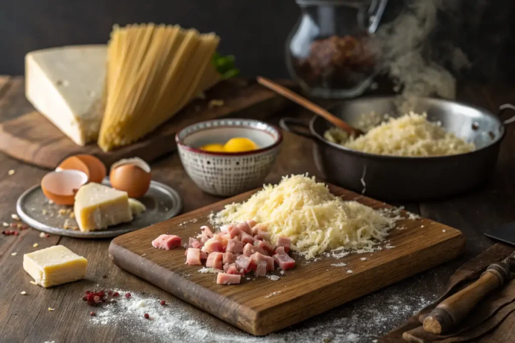 difference between creamy carbonara and Alfredo