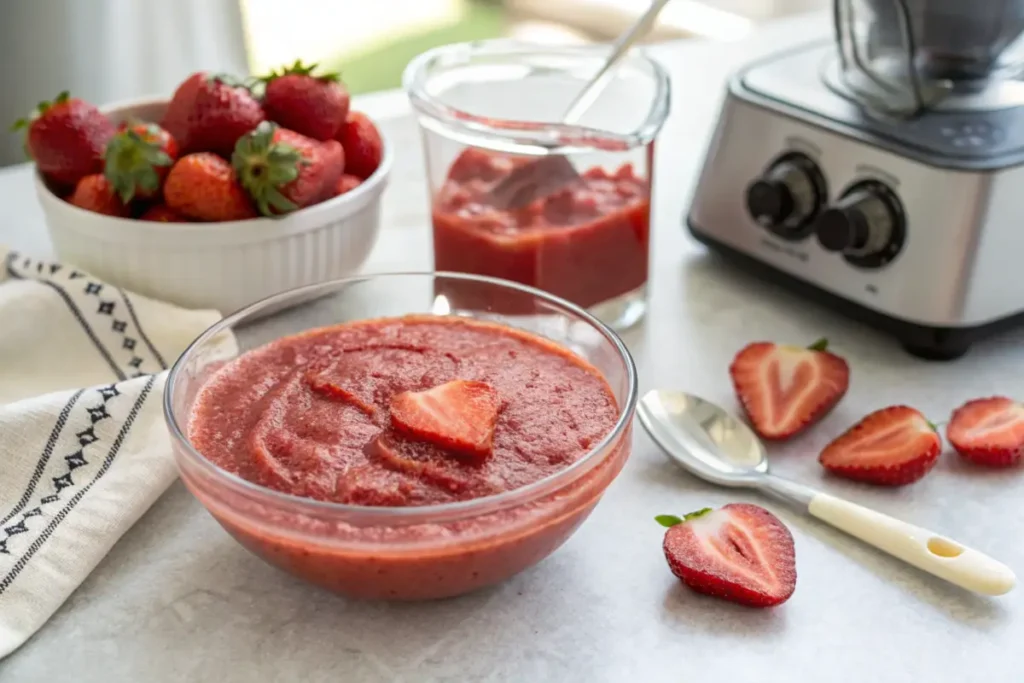 Difference Between Strawberry Puree and Strawberry Syrup