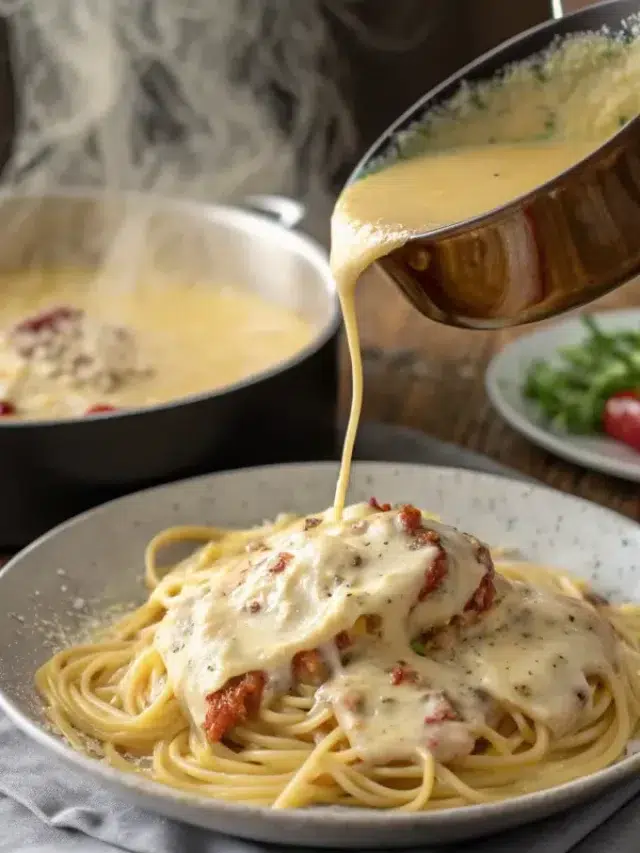 a-pot-of-creamy--bubbling-cheese-sauce-being-poure