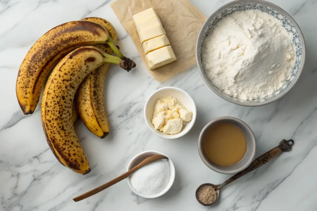What are the ingredients of banana bread?