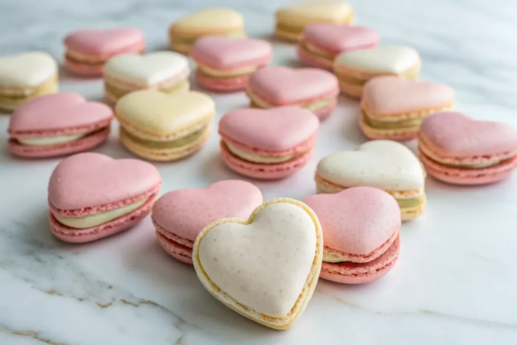 Heart-Shaped Macarons