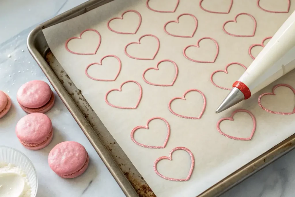 Heart-Shaped Macarons