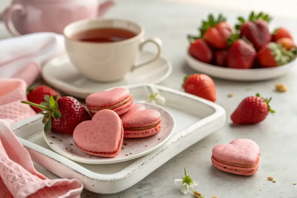 Heart-Shaped Macarons