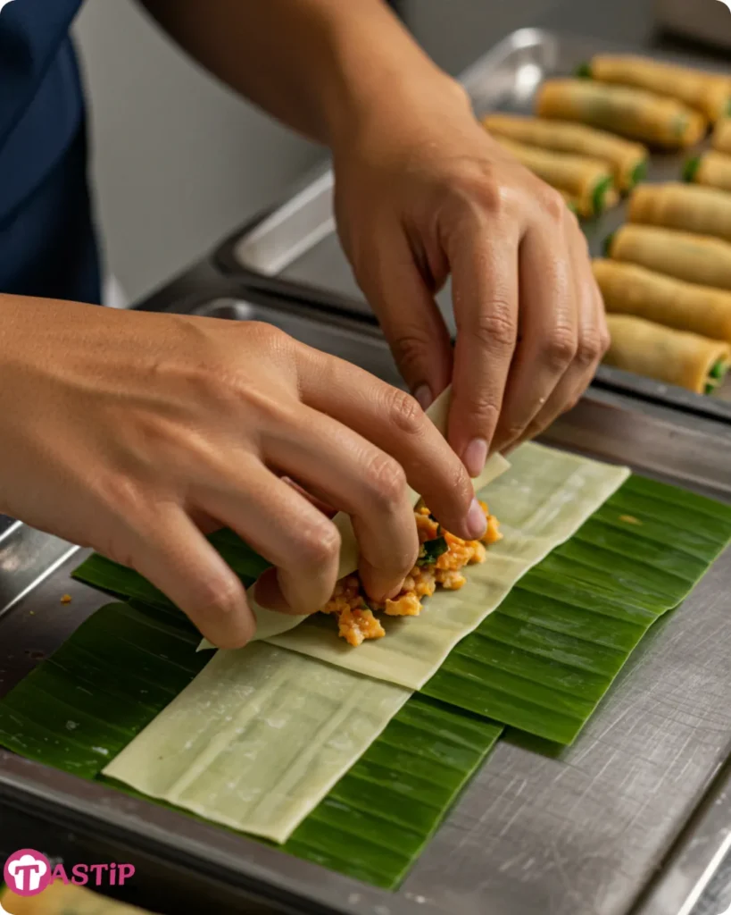 Step-by-step process of rolling the best Filipino lumpia