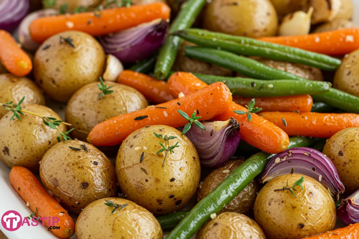 garlic herb roasted veggies tray oven