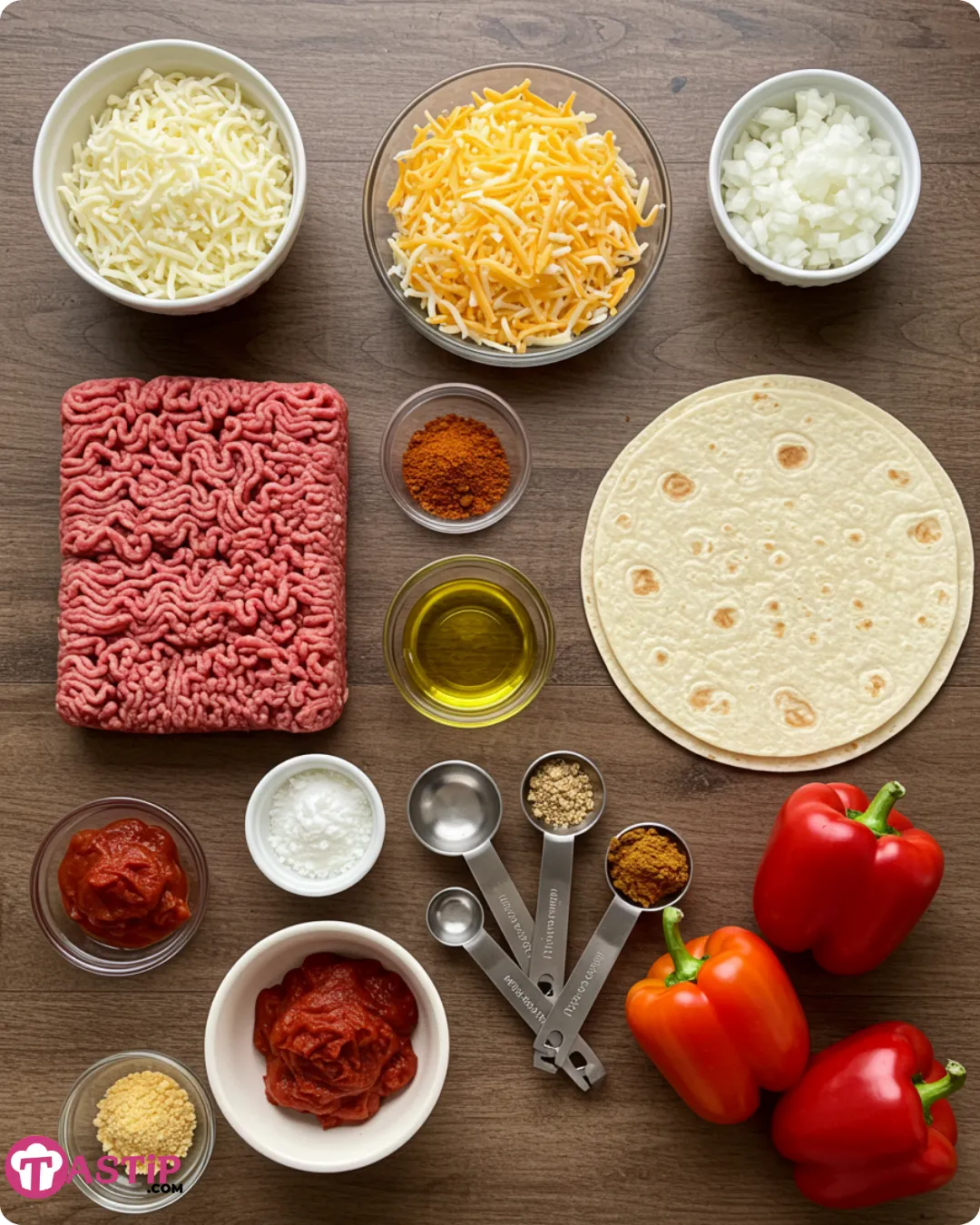ground-beef-cheesy-quesadillas-ingredients