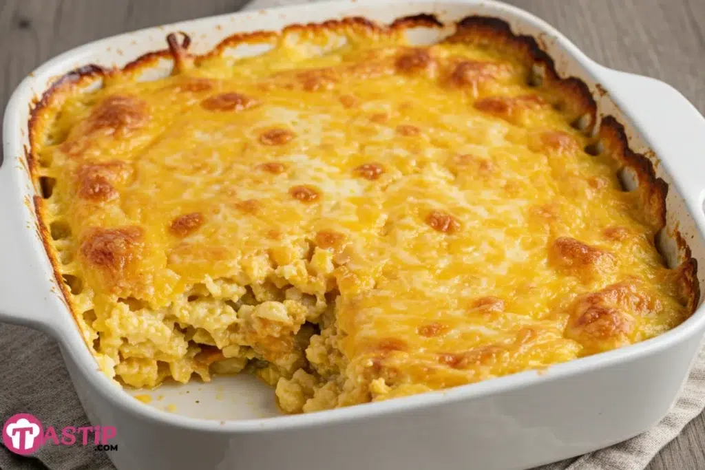 Poor Man Husband Casserole baked in dish