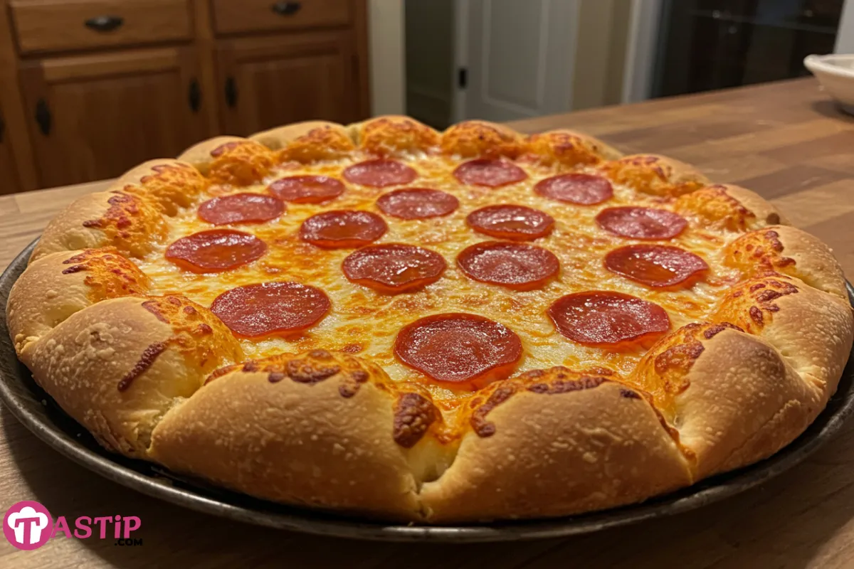 stuffed crust pepperoni pizza