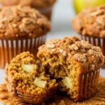 Apple Pumpkin Streusel Muffins with visible crumb and streusel