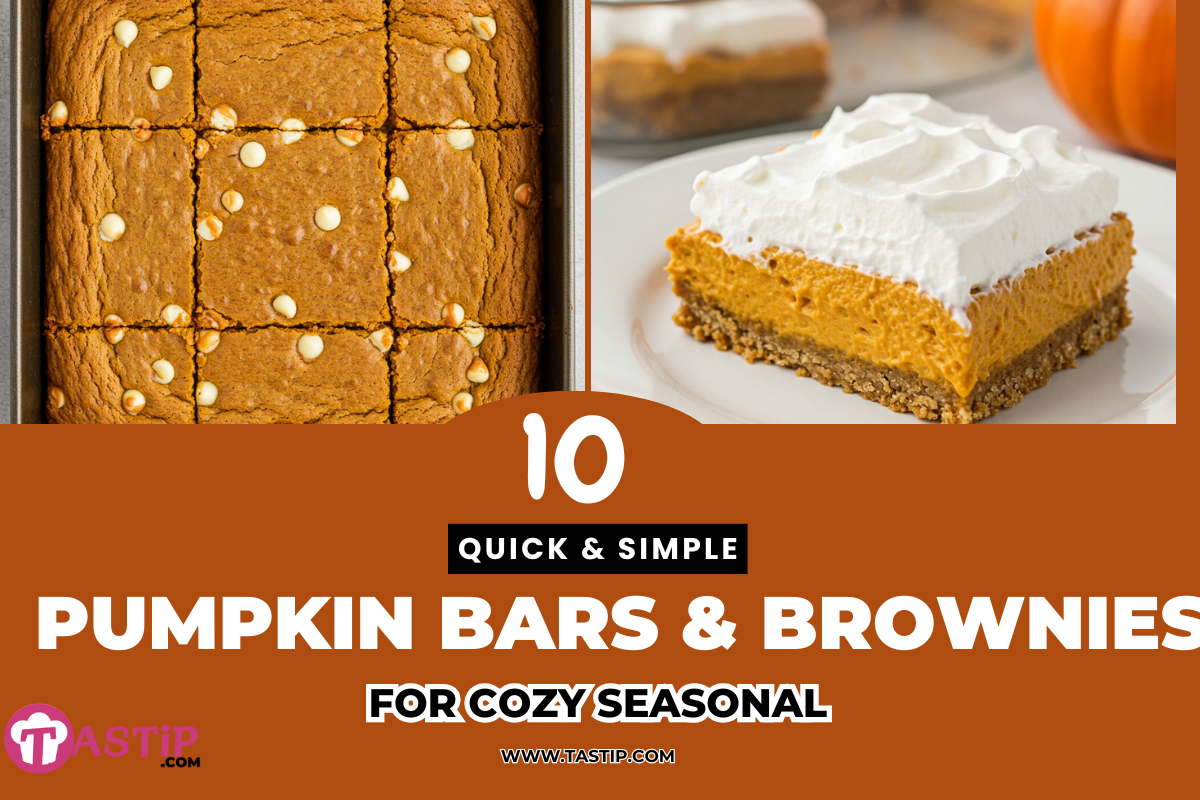 10 Fudgy Pumpkin Bars Brownies for the Season
