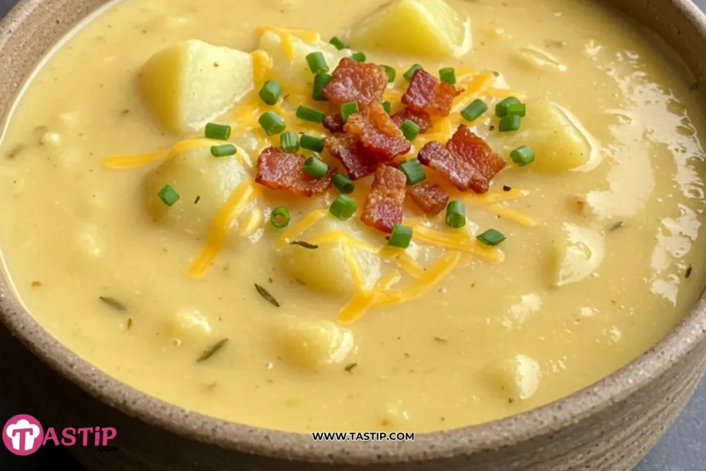 Cheddar Garlic Herb Potato Soup