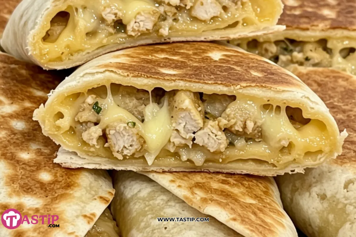Cheesy Garlic Chicken Wraps
