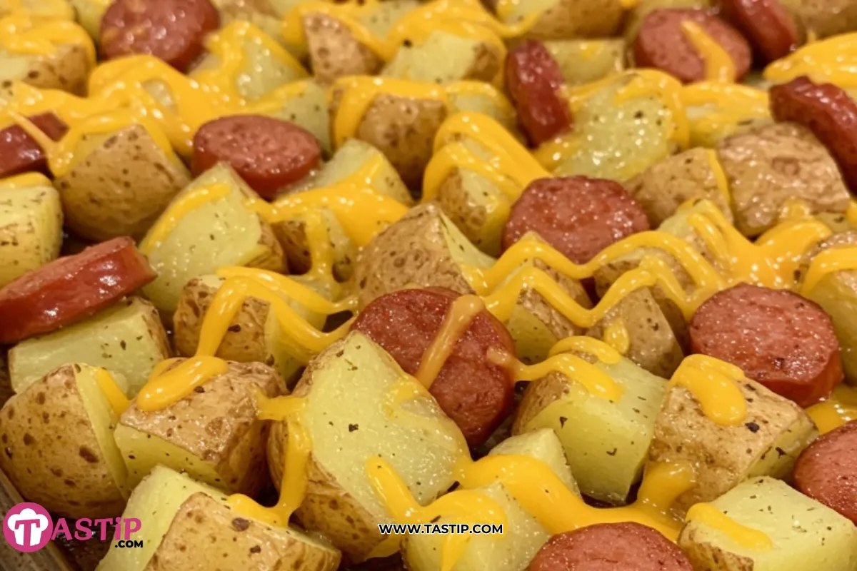 Cheesy Ranch Potatoes and Smoked Sausage