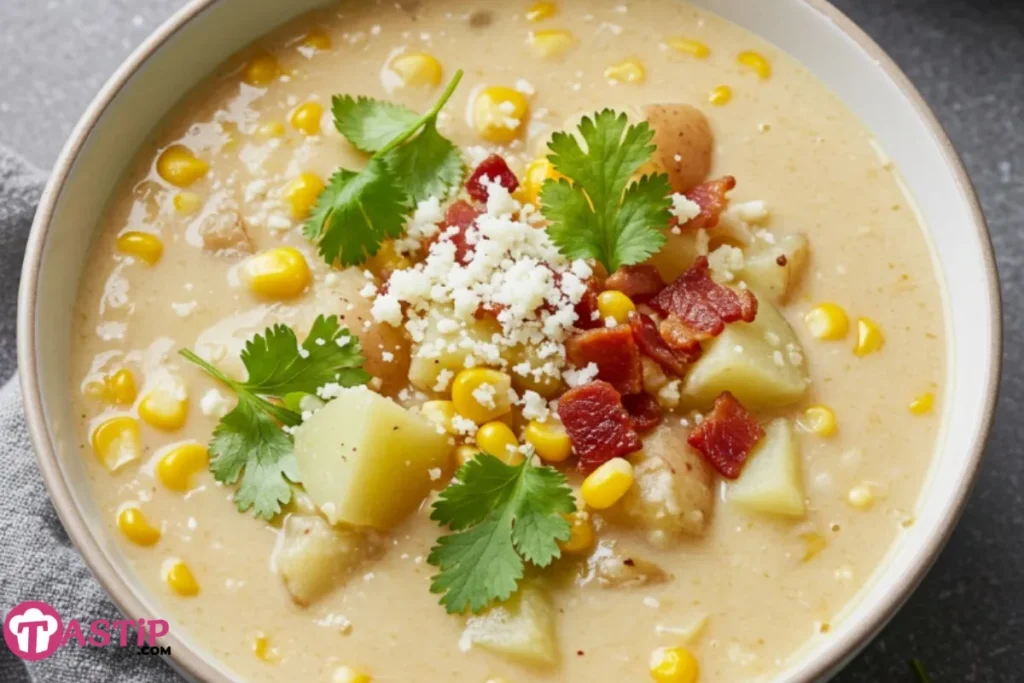 Creamy Poblano Corn Chowder with Potatoes