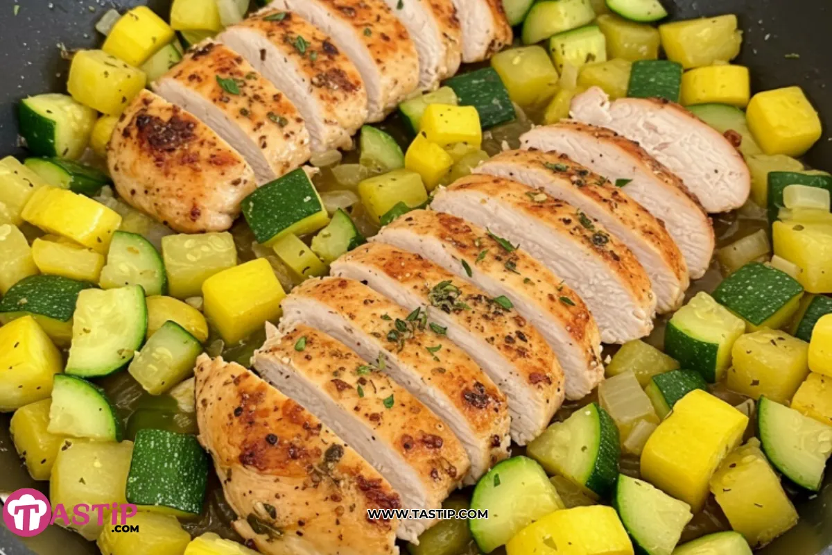Healthy Chicken Breast with Zucchini and Squash