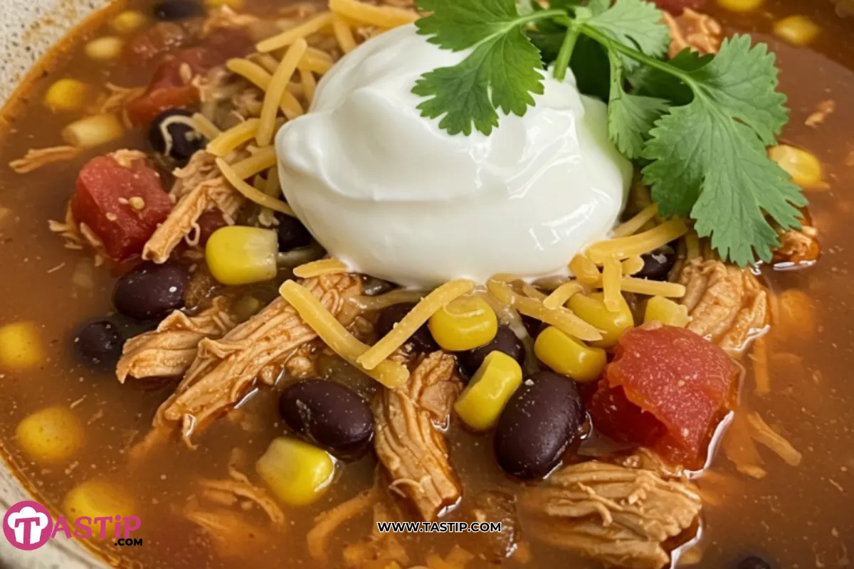 High Protein Chicken Taco Soup