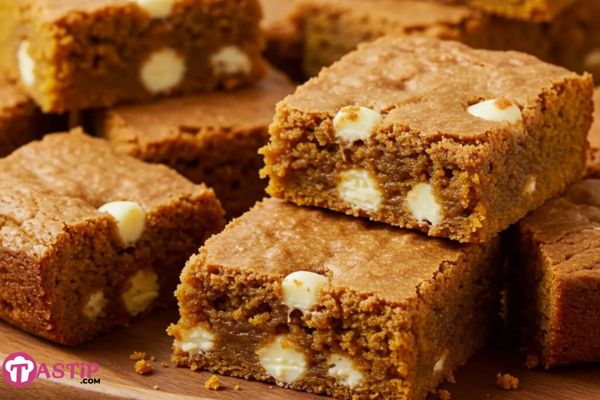 Pumpkin White Chocolate Blondies