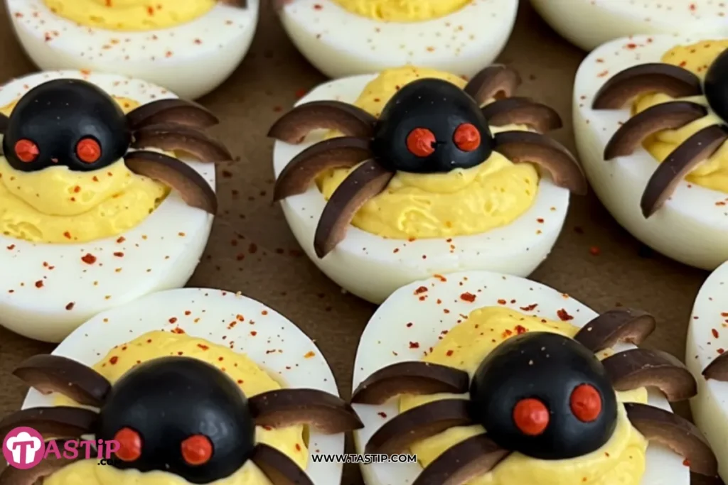 Spooky Spider Deviled Eggs
