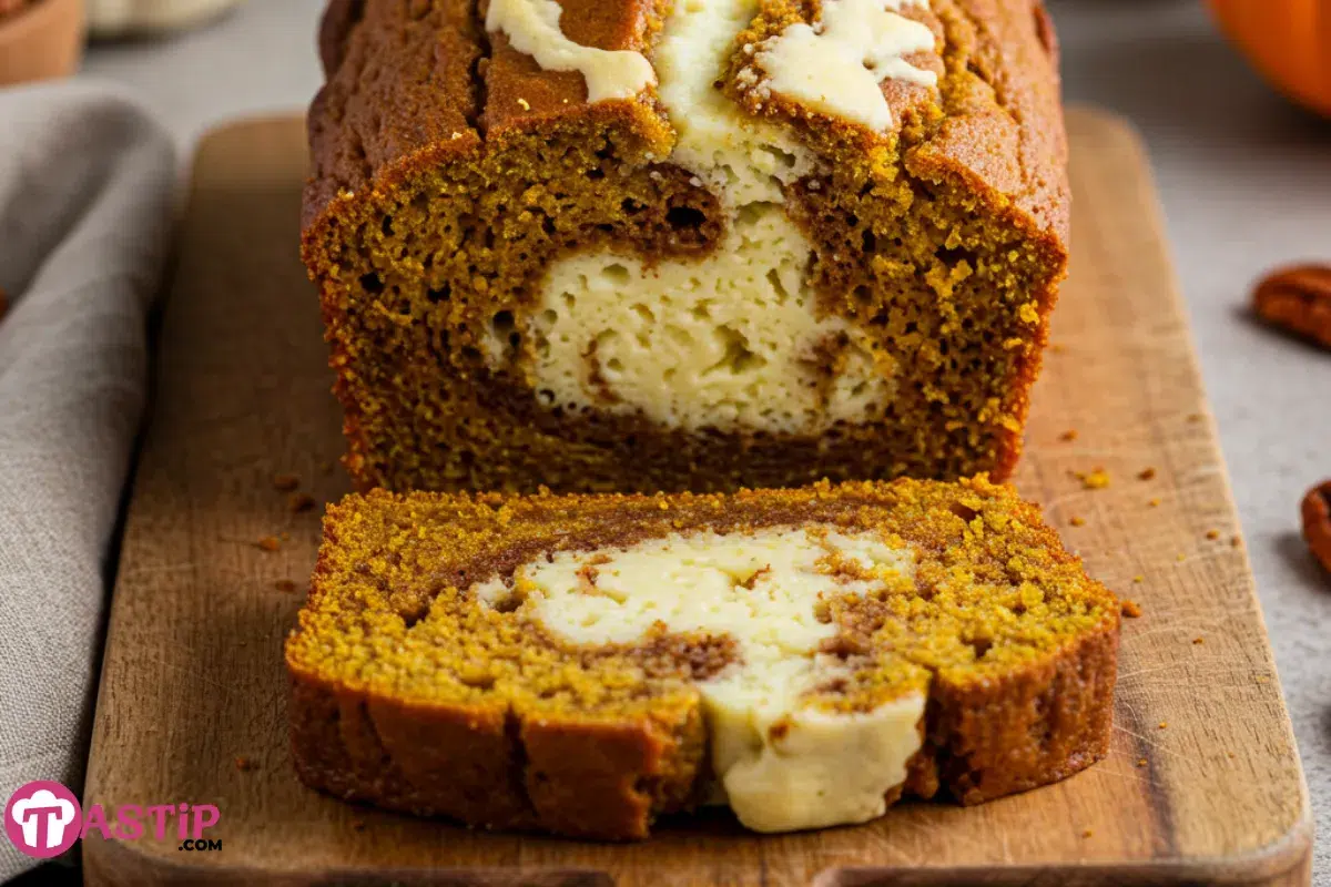 Swirled Pumpkin Cream Cheese Bread
