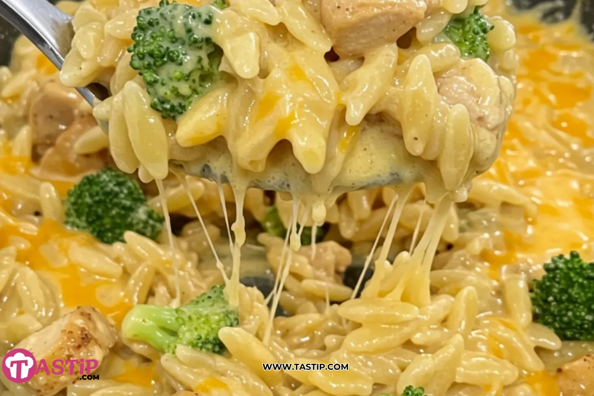 Cheesy Chicken Broccoli Orzo