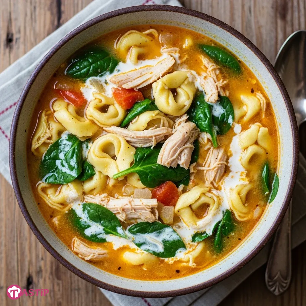 Creamy Chicken Tortellini Soup