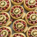 Easter Ham and Cheddar Pinwheels