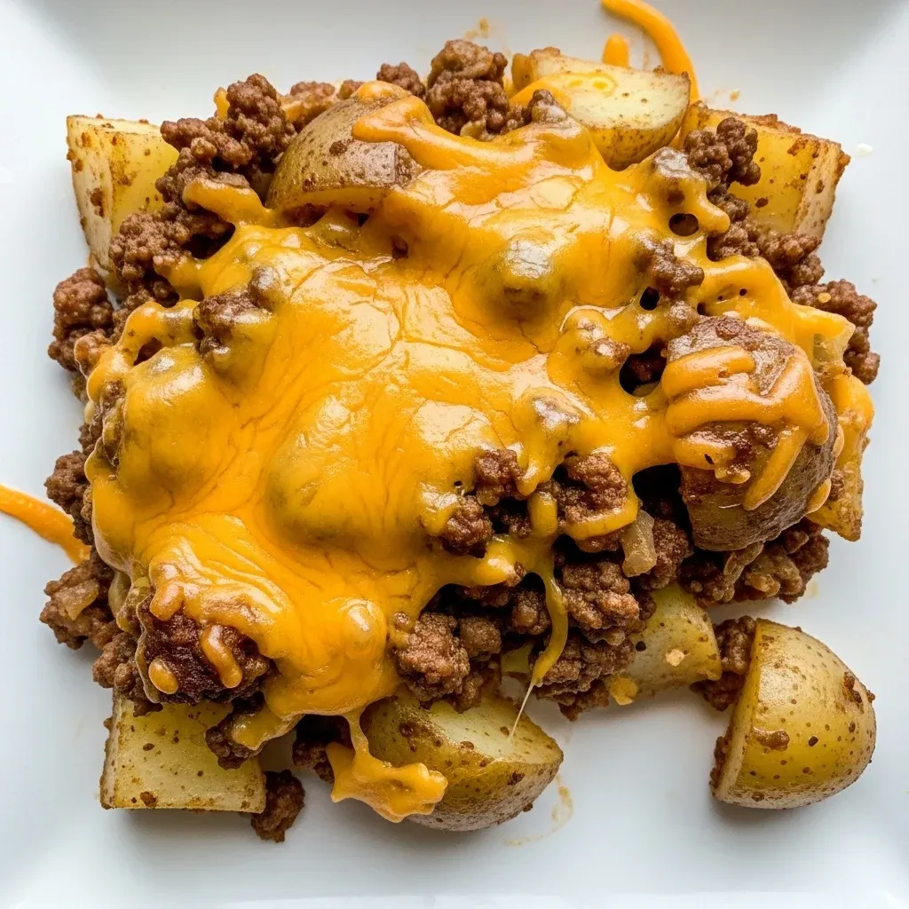 Cheesy Ground Beef & Potato Casserole