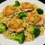 Chicken Thighs with Orzo & Broccoli