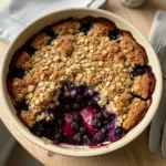 Healthy Blueberry Oatmeal Cobbler