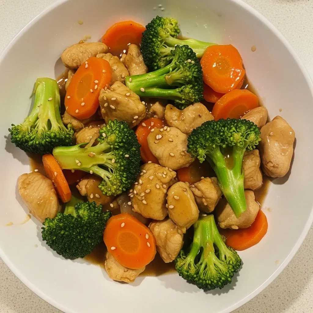 Chicken with Broccoli and Carrot Stir-Fry