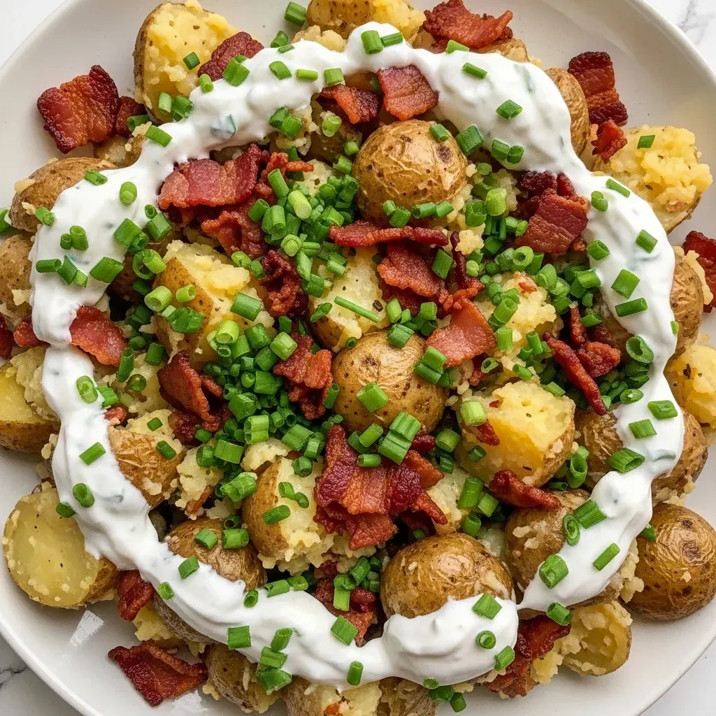 Loaded Baked Potato Salad with Bacon and Chives