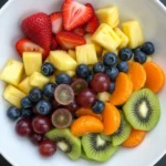 Honey Lime Rainbow Fruit Salad with Mint