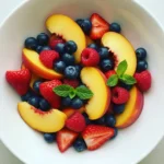 Fresh Berry and Peach Spring Fruit Salad