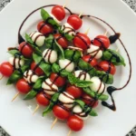 Caprese Skewers with Balsamic Glaze