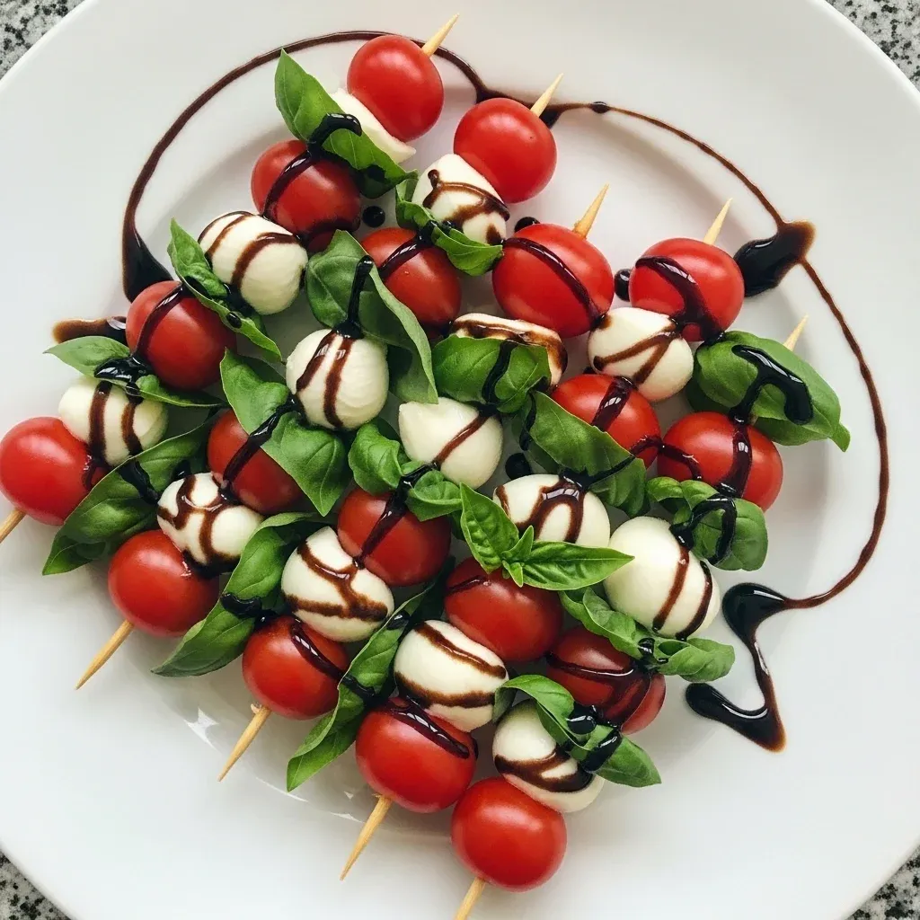 Caprese Skewers with Balsamic Glaze
