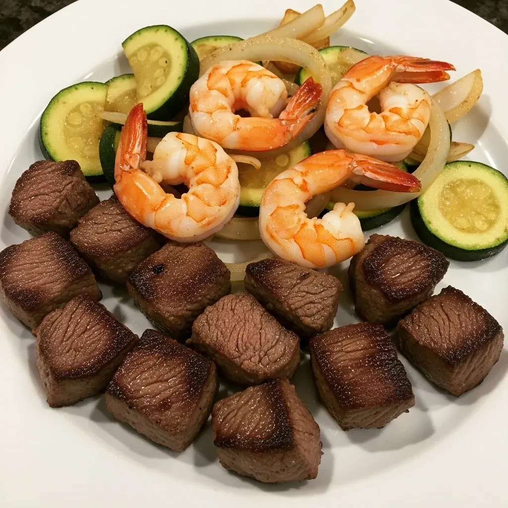 Blackstone Hibachi Steak and Shrimp with Yum Yum Sauce