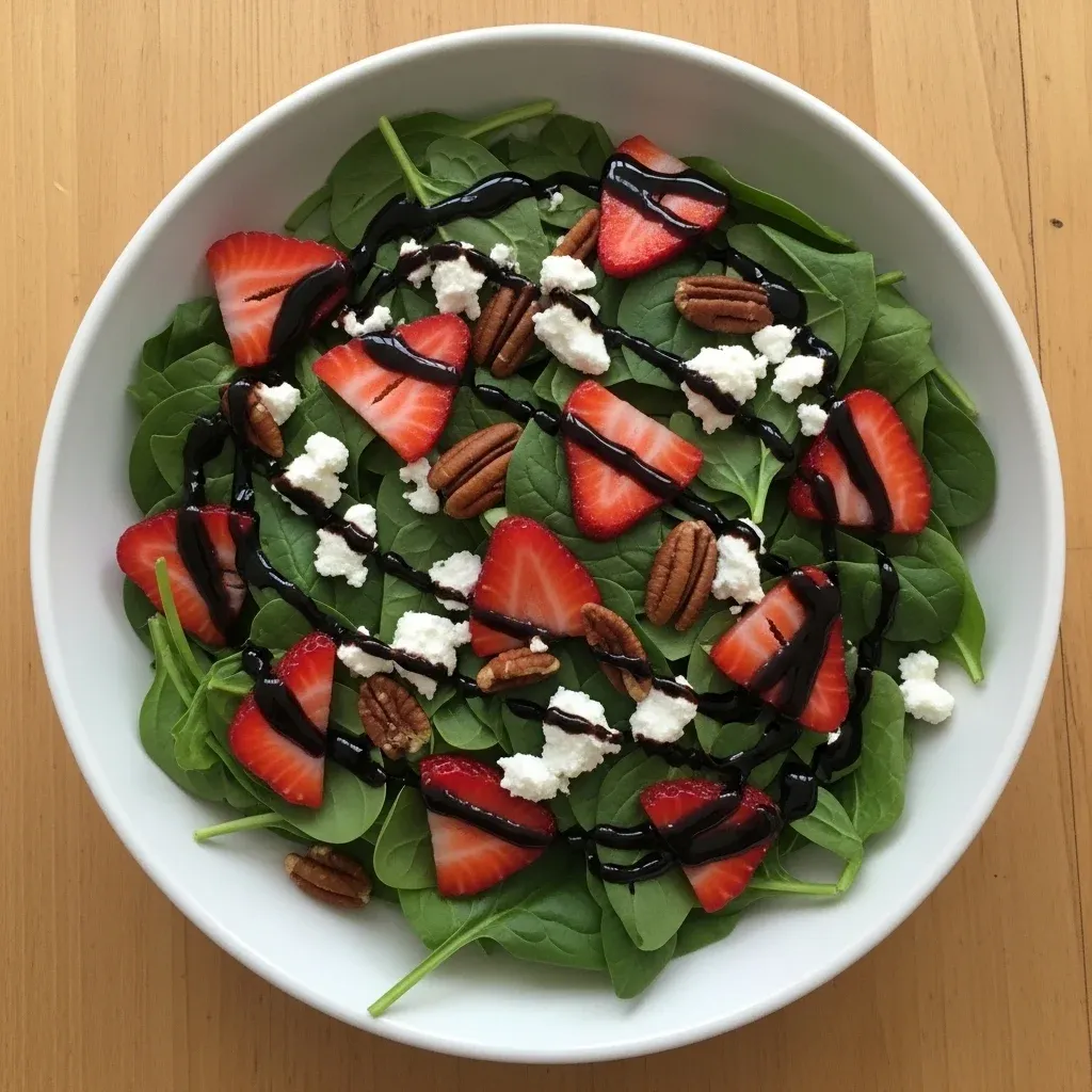 Strawberry Spinach Salad with Balsamic Glaze
