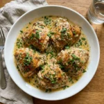 Creamy Oven Baked Chicken Thighs