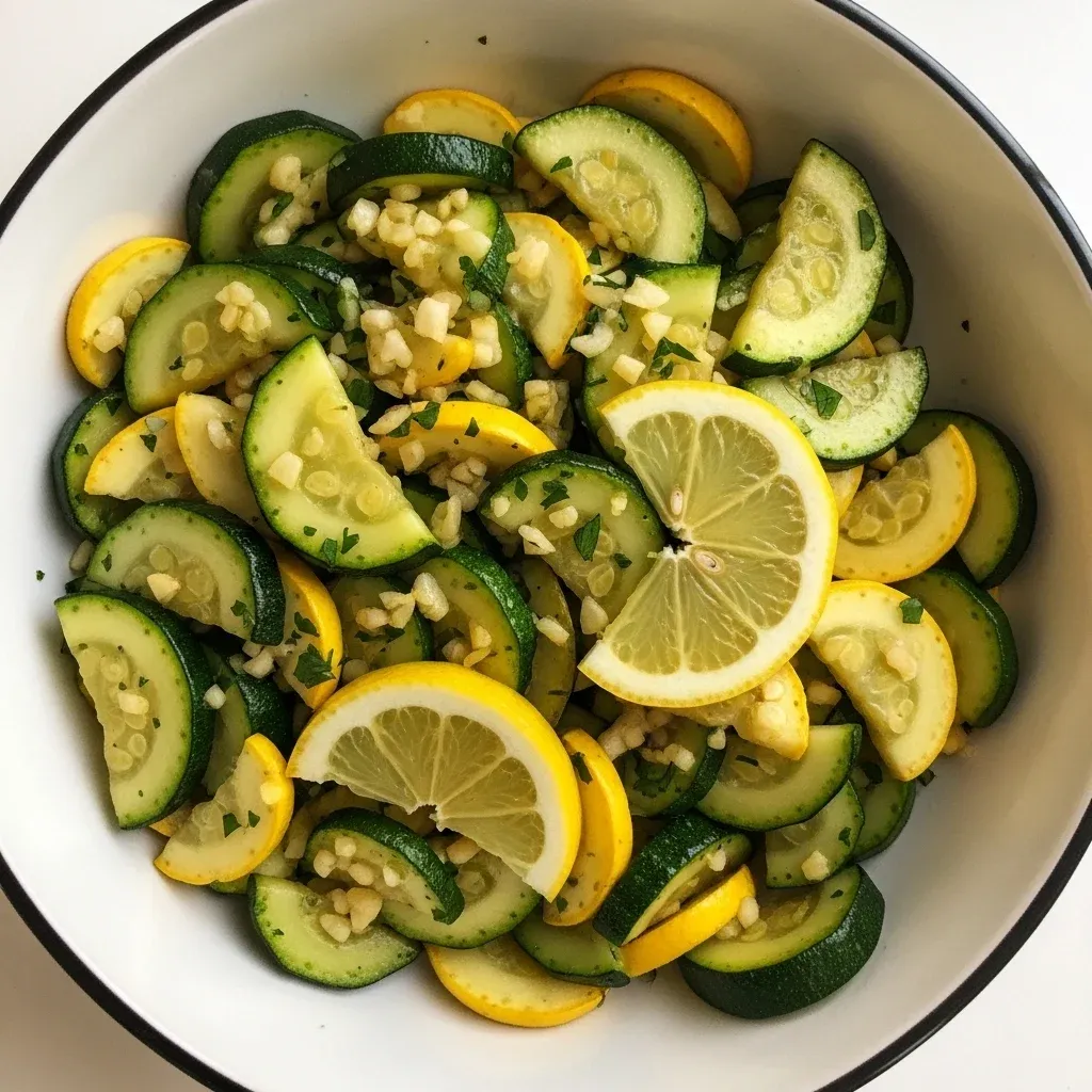 Lemon Garlic Sauteed Zucchini and Squash