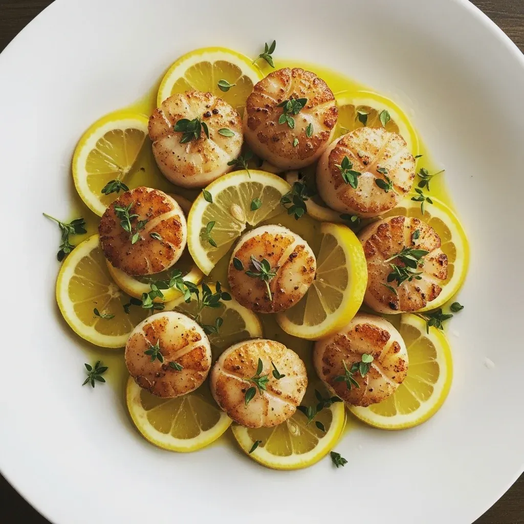 Lemon Herb Grilled Scallops
