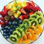 Honey Lime Rainbow Fruit Salad