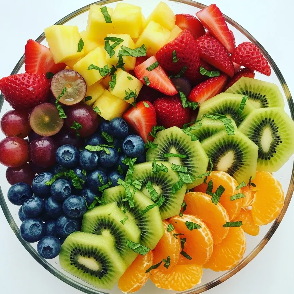 Honey Lime Rainbow Fruit Salad