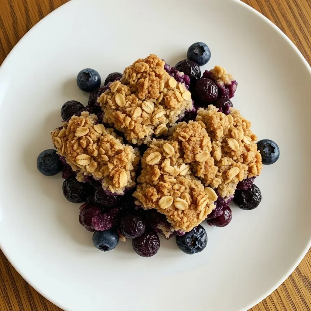Healthy Blueberry Oatmeal Cobbler