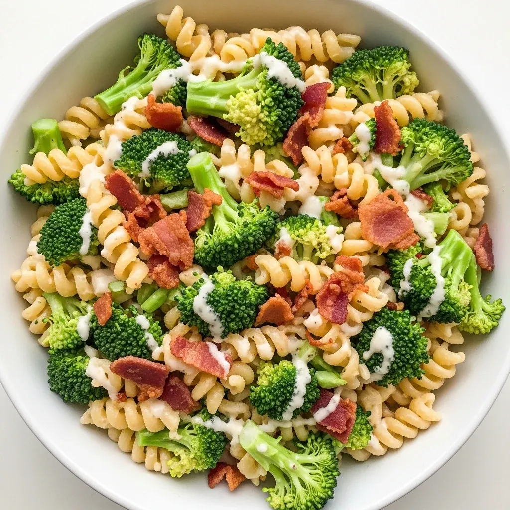 Creamy Broccoli Pasta Salad with Bacon 8 Creamy Broccoli Pasta Salad with Bacon