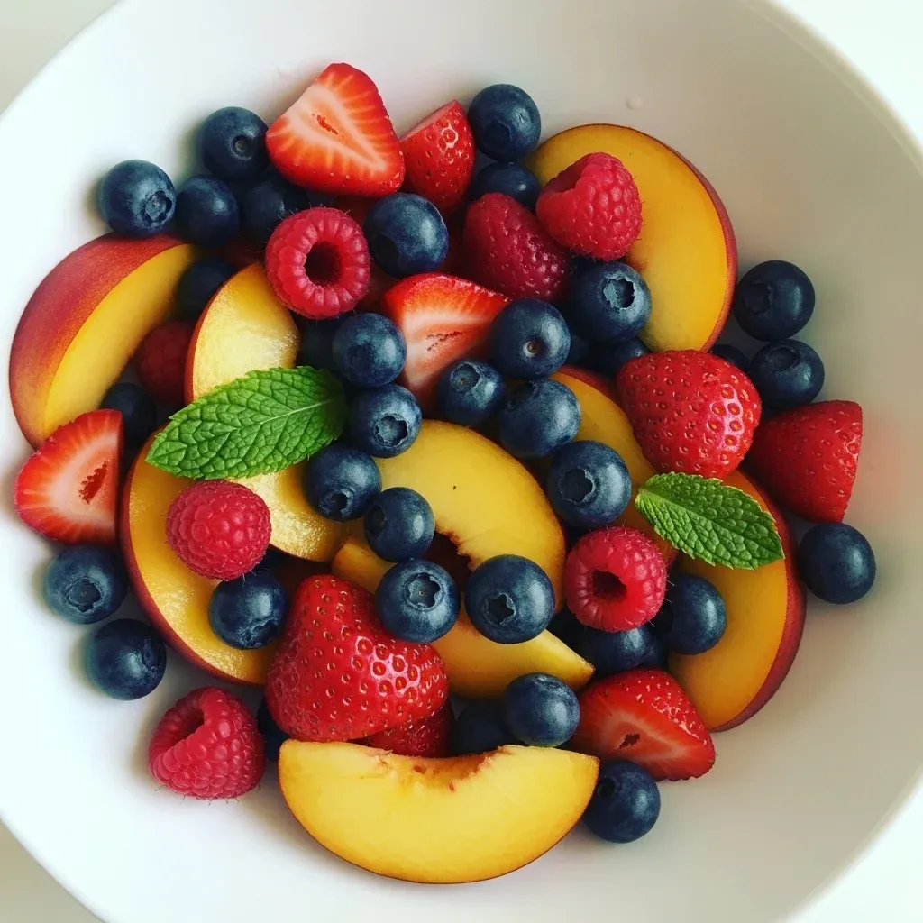 Fresh Berry and Peach Spring Fruit Salad 5 Fresh Berry and Peach Spring Fruit Salad