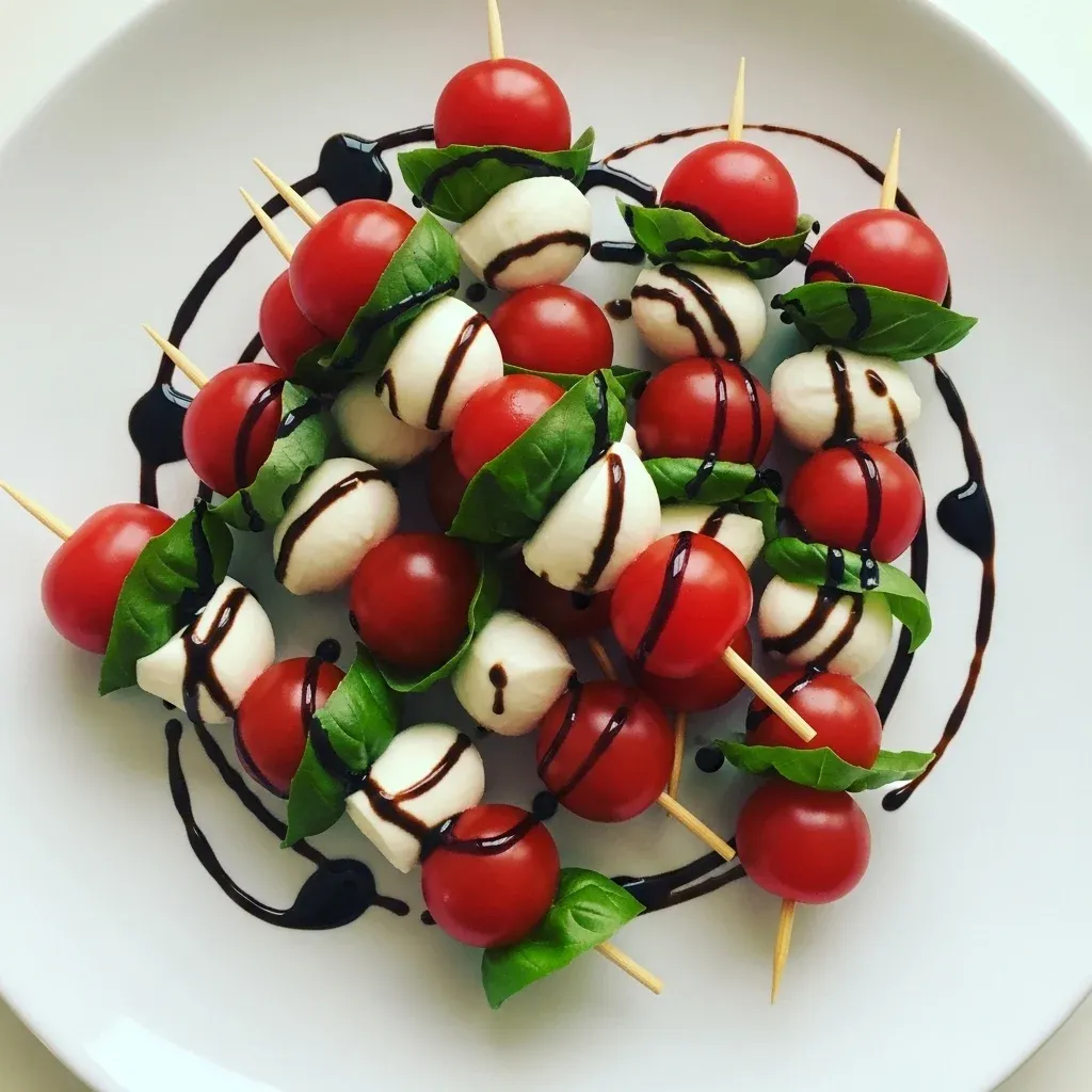 Caprese Skewers with Balsamic Glaze