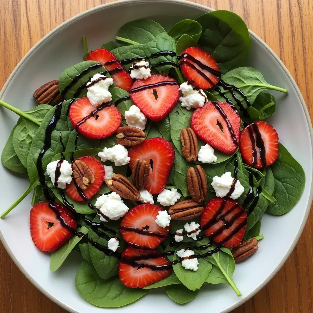 Strawberry Spinach Salad with Balsamic Glaze