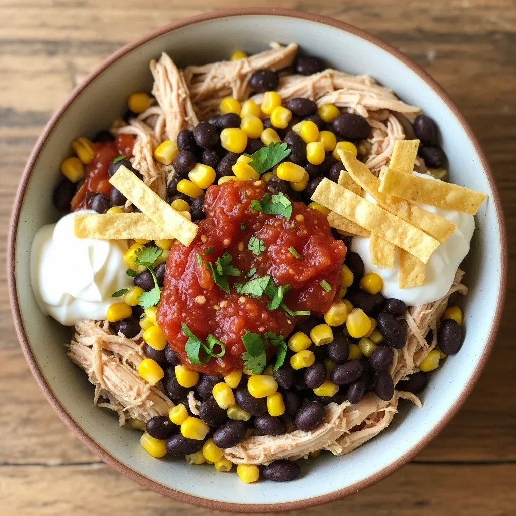 SLOW COOKER CHICKEN BURRITO BOWL