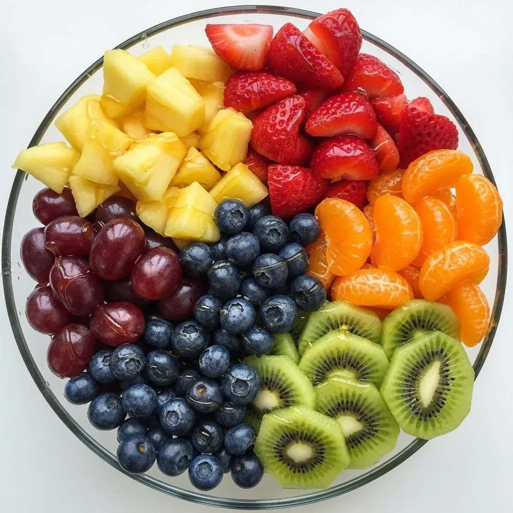 Honey Lime Rainbow Fruit Salad