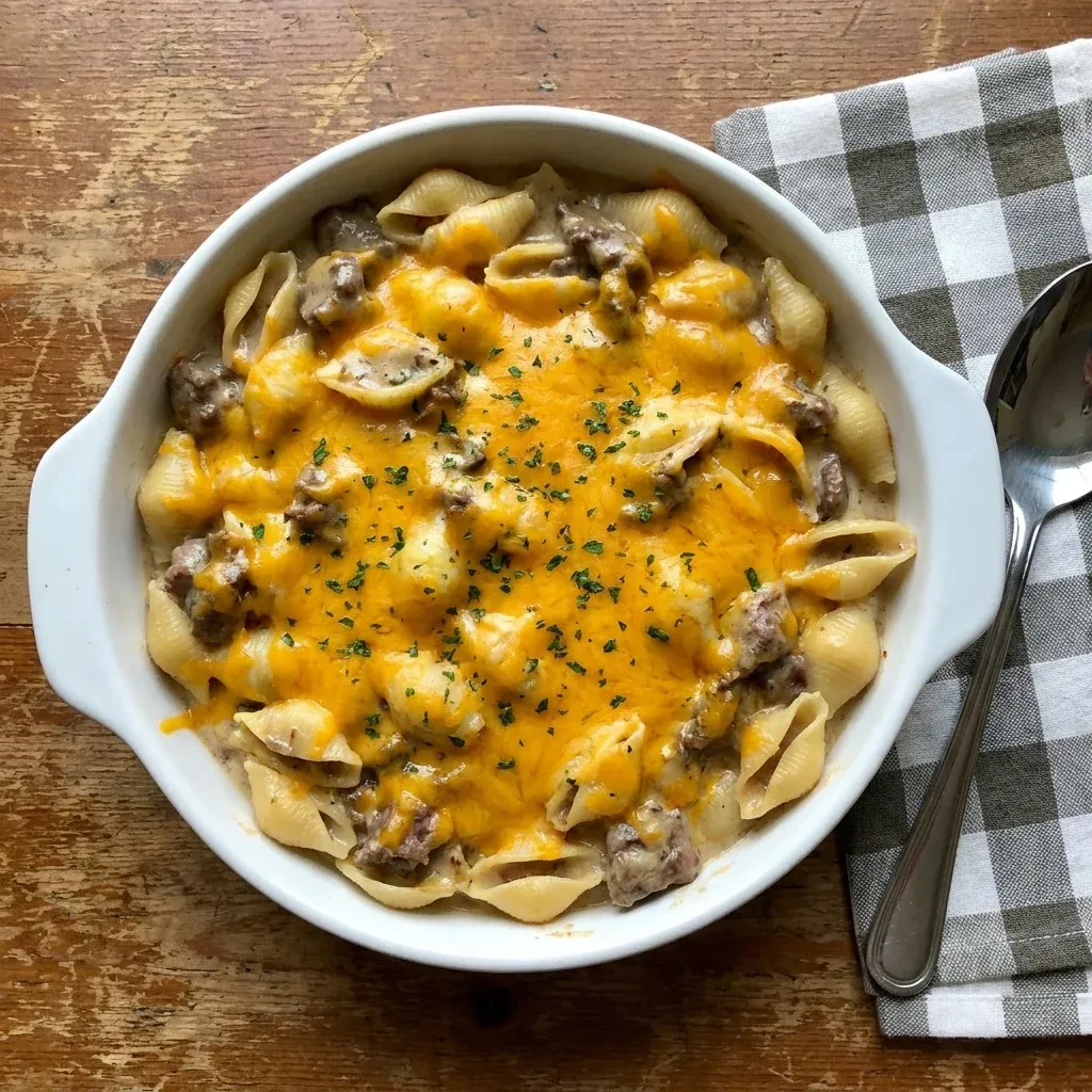 Creamy Beef and Shells (Homemade Hamburger Helper)